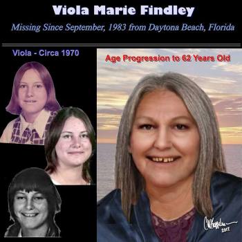 Viola Findley age progressed to 62